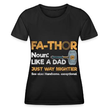 Thor Hammer Mythologie - Frauen Funktions-T-Shirt - Schwarz - Vorne - AI Model Female 172 light (172cm)