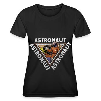 Astronaut Spaceflight Spacesuit Galaxy - Women's Functional T-Shirt - black - Front - AI Model Female 172 light (172cm)
