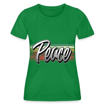 Peace - Frauen Funktions-T-Shirt - Kelly Green - Vorne - AI Model Female 172 dark (172cm)