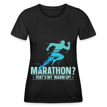 Marathon Marathon Marathon Runner Gift - Women's Functional T-Shirt - black - Front - AI Model Female 172 light (172cm)