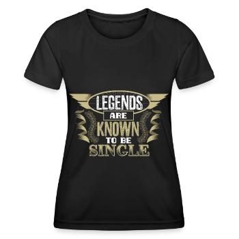 Relation solo célibataire - T-shirt sport Femme - noir - Devant - AI Model Female 172 light (172cm)