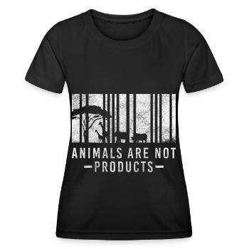 Animal lover Vegetarian Rescue Meatless - Women's Functional T-Shirt - black - Front - AI Model Female 172 light (172cm)
