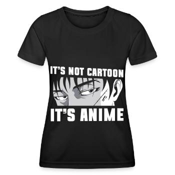 Manga Senpai Kanji Nerd - Frauen Funktions-T-Shirt - Schwarz - Vorne - AI Model Female 172 light (172cm)