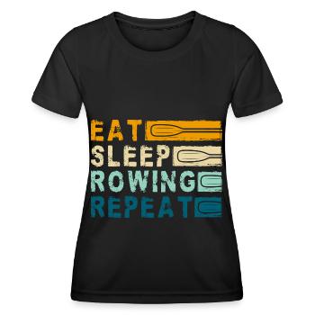 Rudern Wasser Steuermann - Frauen Funktions-T-Shirt - Schwarz - Vorne - AI Model Female 172 light (172cm)