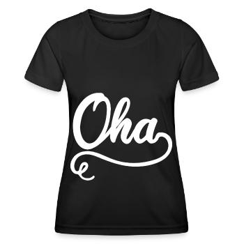 Oha Mundart Dialekt - Frauen Funktions-T-Shirt - Schwarz - Vorne - AI Model Female 172 light (172cm)
