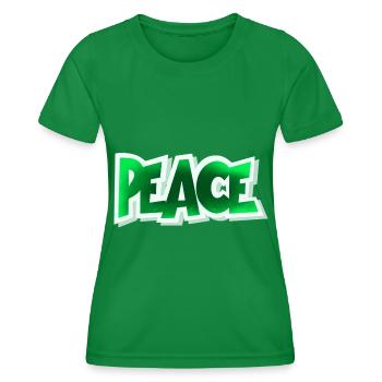 Peace - Frauen Funktions-T-Shirt - Kelly Green - Vorne - AI Model Female 172 dark (172cm)