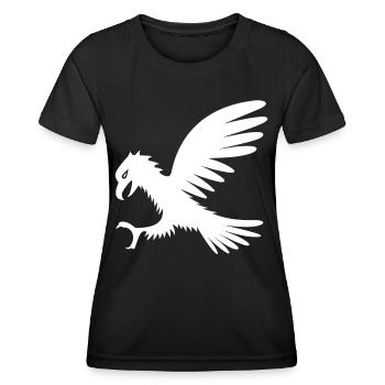 Adler - Frauen Funktions-T-Shirt - Schwarz - Vorne - AI Model Female 172 light (172cm)