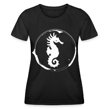 hippocampe - T-shirt sport Femme - noir - Devant - AI Model Female 172 light (172cm)