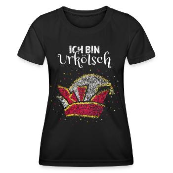 Kölscher Bruder Narrenkappe Karneval Köln - Frauen Funktions-T-Shirt - Schwarz - Vorne - AI Model Female 172 light (172cm)
