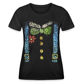 Kostümersatz Karneval Clown Clique Fasching Jeck - Frauen Funktions-T-Shirt - Schwarz - Vorne - AI Model Female 172 light (172cm)