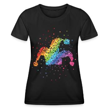 Fool’s Cap Fool Jeck Rainbow Gay - T-shirt sport Femme - noir - Devant - AI Model Female 172 light (172cm)