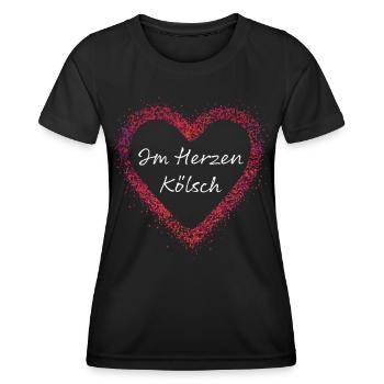 Köln Kölsch Kölner Konfetti Karneval Fasching - Frauen Funktions-T-Shirt - Schwarz - Vorne - AI Model Female 172 light (172cm)