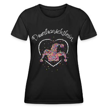 Fasnacht Närrin Narrenkappe Karneval Konfetti - Frauen Funktions-T-Shirt - Schwarz - Vorne - AI Model Female 172 light (172cm)