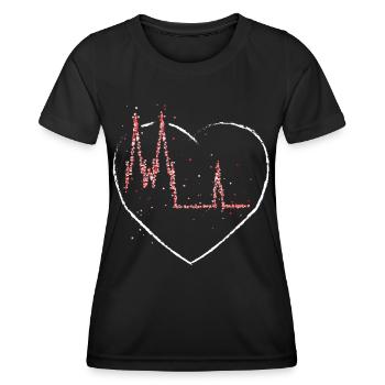 Cathédrale de Cologne Carnaval de Cologne Carnaval Confettis Colonia - T-shirt sport Femme - noir - Devant - AI Model Female 172 light (172cm)