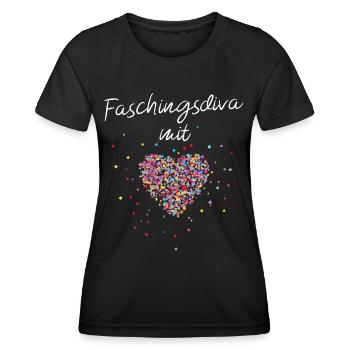 Fasching Karneval Weiberfasnacht Kostümersatz - Frauen Funktions-T-Shirt - Schwarz - Vorne - AI Model Female 172 light (172cm)