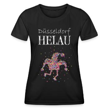 Düsseldorf Helau Karneval Fasching Konfetti Helau - Frauen Funktions-T-Shirt - Schwarz - Vorne - AI Model Female 172 light (172cm)