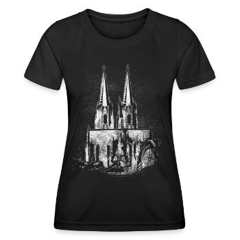 Silhouette Cathédrale de Cologne Cologne Kölle Kölsch Carnaval - T-shirt sport Femme - noir - Devant - AI Model Female 172 light (172cm)