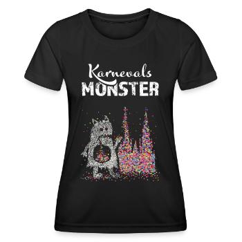 Kölner Karneval Konfetti Monster Köln Dom Colonia - Frauen Funktions-T-Shirt - Schwarz - Vorne - AI Model Female 172 light (172cm)