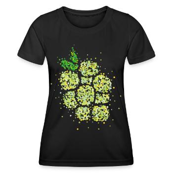 Remplacement du costume de raisin Carnaval Confettis - T-shirt sport Femme - noir - Devant - AI Model Female 172 light (172cm)