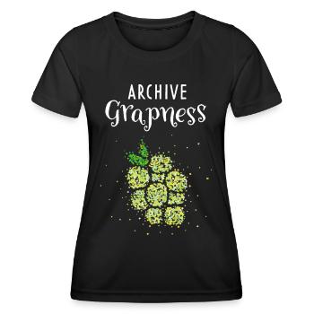 Raisin Raisins Costume Remplacement Carnaval Carnaval - T-shirt sport Femme - noir - Devant - AI Model Female 172 light (172cm)
