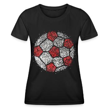 Football Red White Rut un Wiess Kölle Carnaval de Cologne - T-shirt sport Femme - noir - Devant - AI Model Female 172 light (172cm)