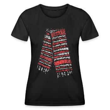 Cologne Cologne Rouge Blanc Carnaval Confettis Football - T-shirt sport Femme - noir - Devant - AI Model Female 172 light (172cm)