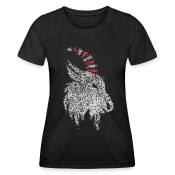 Geißbock Cologne Cologne Rouge Blanc Carnaval Confettis - T-shirt sport Femme - noir - Devant - AI Model Female 172 light (172cm)
