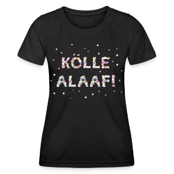 Kölle Alaaf Kölsch Carnaval de Cologne 5ème saison - T-shirt sport Femme - noir - Devant - AI Model Female 172 light (172cm)