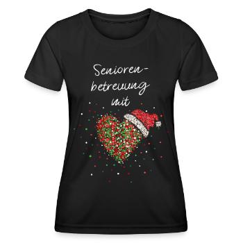 Seniorenbetreuung Mit Herz Pflege Wichtelgeschenk - Frauen Funktions-T-Shirt - Schwarz - Vorne - AI Model Female 172 light (172cm)