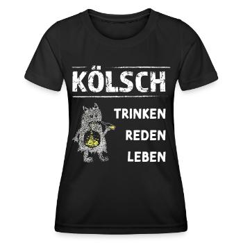 Kölner Karneval Kölsch Kölle Colonia Köln Kölnerin - Frauen Funktions-T-Shirt - Schwarz - Vorne - AI Model Female 172 light (172cm)