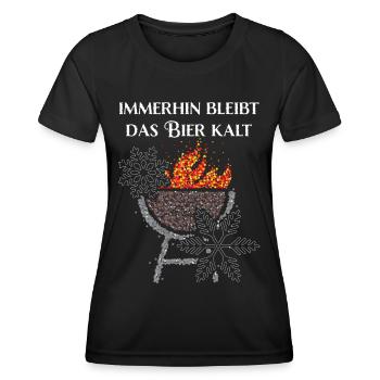 Wintergrillen BBQ Grill Grillen Fleisch Winterzeit - Frauen Funktions-T-Shirt - Schwarz - Vorne - AI Model Female 172 light (172cm)