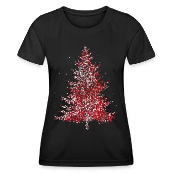 Christmas tree Christmas tree Christmas Christmas - Women's Functional T-Shirt - black - Front - AI Model Female 172 light (172cm)