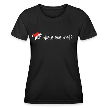 Weihnachtsmütze Kölsch Kölner Kölnerin Weihnachten - Frauen Funktions-T-Shirt - Schwarz - Vorne - AI Model Female 172 light (172cm)