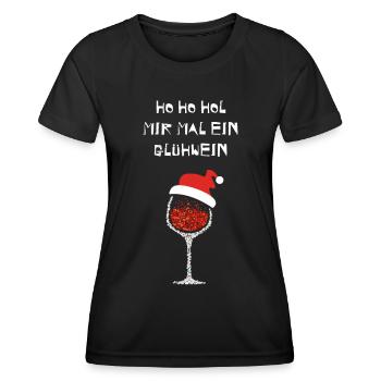 Glühwein Nikolaus Weinachtsmarkt Glühweinstand - Frauen Funktions-T-Shirt - Schwarz - Vorne - AI Model Female 172 light (172cm)