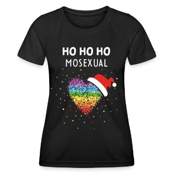 Gay Santa Hat Rainbow LGBTQ Pride - T-shirt sport Femme - noir - Devant - AI Model Female 172 light (172cm)