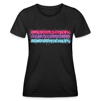 Bisexualité bisexuelle Drapeau gay gay - T-shirt sport Femme - noir - Devant - AI Model Female 172 light (172cm)