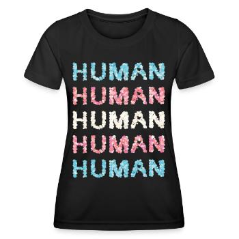 Transgender Transsexual Trans Transsexual Flag - Women's Functional T-Shirt - black - Front - AI Model Female 172 light (172cm)