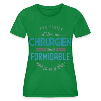 chirurgien formidable - T-shirt sport Femme - vert - Devant - AI Model Female 172 dark (172cm)