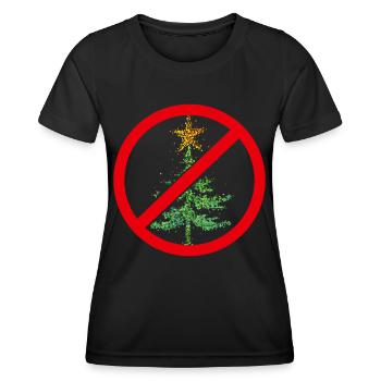 Anti Weihnachten Weihnachtsbaum Weihnachtsmuffel - Frauen Funktions-T-Shirt - Schwarz - Vorne - AI Model Female 172 light (172cm)