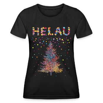 Helau Arbre de Noël Carnaval de Noël - T-shirt sport Femme - noir - Devant - AI Model Female 172 light (172cm)