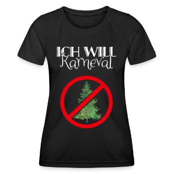 Karneval Fasching Konfetti Weihnachtsmuffel Anti - Frauen Funktions-T-Shirt - Schwarz - Vorne - AI Model Female 172 light (172cm)