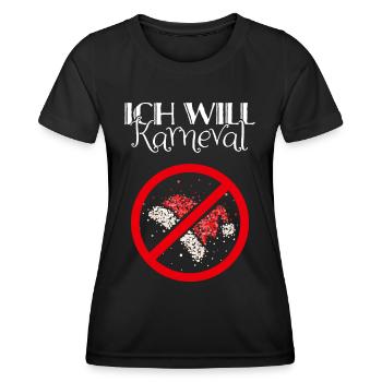 Karneval Konfetti Anti Nikolaus Weihnachtsmuffel - Frauen Funktions-T-Shirt - Schwarz - Vorne - AI Model Female 172 light (172cm)