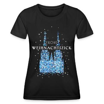 Kölner Dom Weihnachtszeit Köln Kölsch Heiligabend - Frauen Funktions-T-Shirt - Schwarz - Vorne - AI Model Female 172 light (172cm)