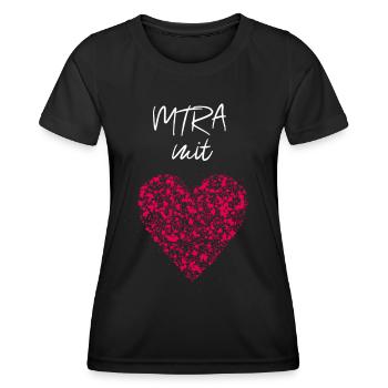 MTRA mit Herz Gesundheitswesen Facharztpraxis - Frauen Funktions-T-Shirt - Schwarz - Vorne - AI Model Female 172 light (172cm)