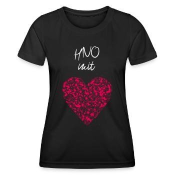 ENT with heart ear, nose and throat specialist - Women's Functional T-Shirt - black - Front - AI Model Female 172 light (172cm)