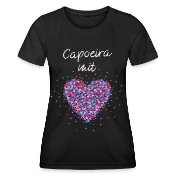 Capoeira mit Herz Kampfsport Kampfkunst Kampfkurs - Frauen Funktions-T-Shirt - Schwarz - Vorne - AI Model Female 172 light (172cm)