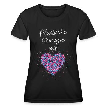 Plastische Chirurgie mit Herz Facharzt Fachärztin - Frauen Funktions-T-Shirt - Schwarz - Vorne - AI Model Female 172 light (172cm)