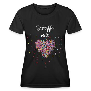 Schöffe mit Herz Ehrenamtlicher Helfer Richterin - Frauen Funktions-T-Shirt - Schwarz - Vorne - AI Model Female 172 light (172cm)