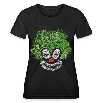 Clown Kostümersatz Karneval Fasching Konfetti - Frauen Funktions-T-Shirt - Schwarz - Vorne - AI Model Female 172 light (172cm)