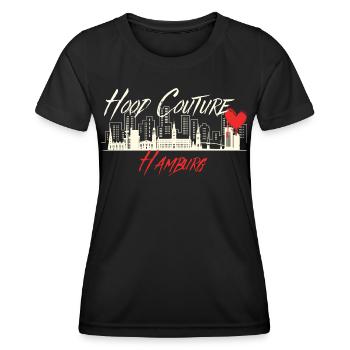 Hood Couture Hamburg - Frauen Funktions-T-Shirt - Schwarz - Vorne - AI Model Female 172 light (172cm)
